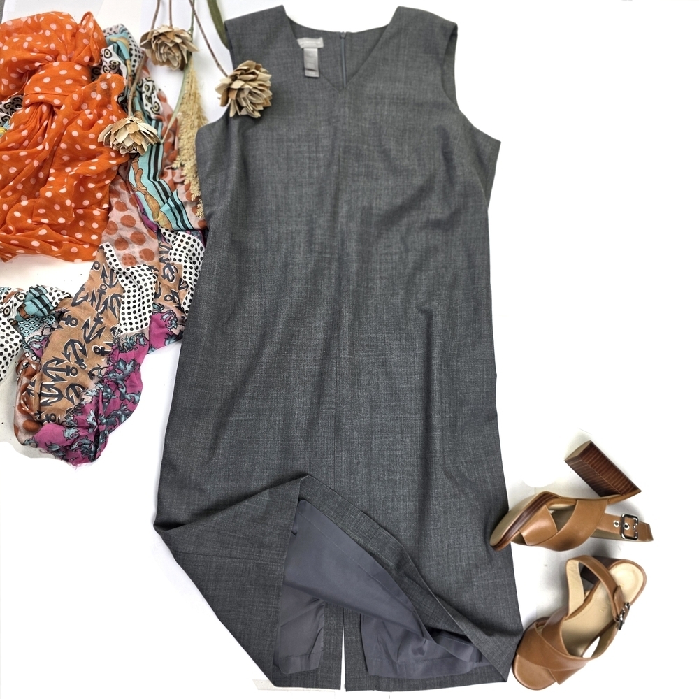Liz Claiborne Charcoal Asymmetrical Dress